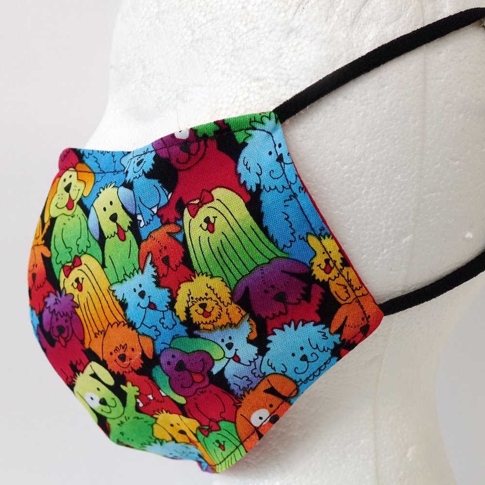 Hand Crafted Dog Theme Washable Reusable Face Mask